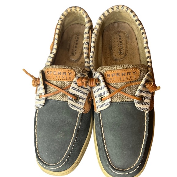 Sperry Top Sider Navy Brown Striped Size 8 Women’s - Picture 11 of 11